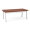 Lesro Newport Coffee Table Metal Frame 20x40in High Pressure Laminate Top, Silver, Blossom Cherry top NP0840 - alternate 2